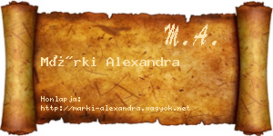Márki Alexandra névjegykártya